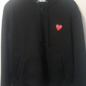 PLAY Comme de Garcons Large Black Hoodie